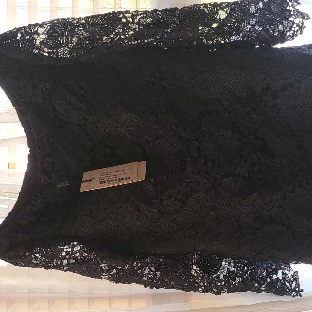 Brand new JJs HOUSE special occasion dark navy blue lace sheath dress size 12